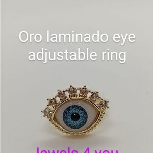 Gold Eye Adjustable Ring